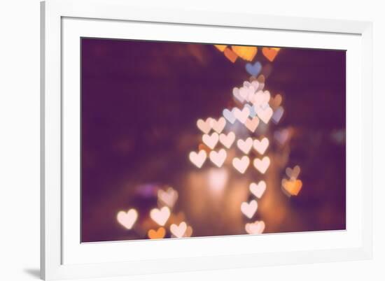 Abstract Heart Bokeh Background-AwaylGl-Framed Photographic Print