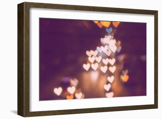 Abstract Heart Bokeh Background-AwaylGl-Framed Photographic Print