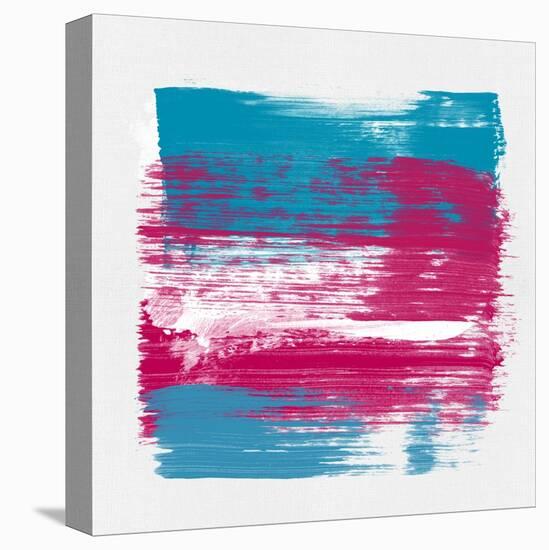 Abstract Hibiscus and Blue-Emma Moore-Stretched Canvas