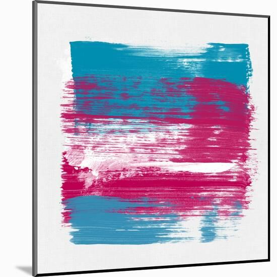 Abstract Hibiscus and Blue-Emma Moore-Mounted Art Print