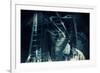 Abstract Horror Background, Dark Room with Ghost-Eugene Sergeev-Framed Photographic Print