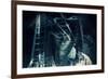 Abstract Horror Background, Dark Room with Ghost-Eugene Sergeev-Framed Photographic Print