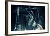 Abstract Horror Background, Dark Room with Ghost-Eugene Sergeev-Framed Photographic Print