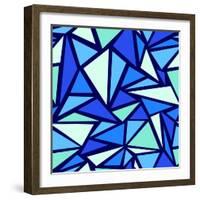 Abstract Ice Chrystals Seamless Pattern Background-Oksancia-Framed Art Print