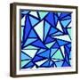Abstract Ice Chrystals Seamless Pattern Background-Oksancia-Framed Art Print