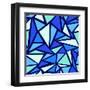 Abstract Ice Chrystals Seamless Pattern Background-Oksancia-Framed Art Print