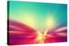 Abstract Image of Speed Motion on the Road at Twilight.-Elenamiv-Stretched Canvas