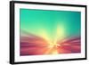 Abstract Image of Speed Motion on the Road at Twilight.-Elenamiv-Framed Photographic Print