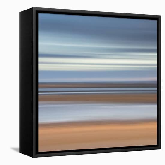 Abstract Image of the View from Alnmouth Beach to the North Sea, Alnmouth, England, UK-Lee Frost-Framed Stretched Canvas