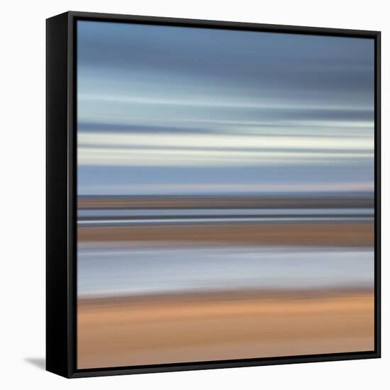 Abstract Image of the View from Alnmouth Beach to the North Sea, Alnmouth, England, UK-Lee Frost-Framed Stretched Canvas