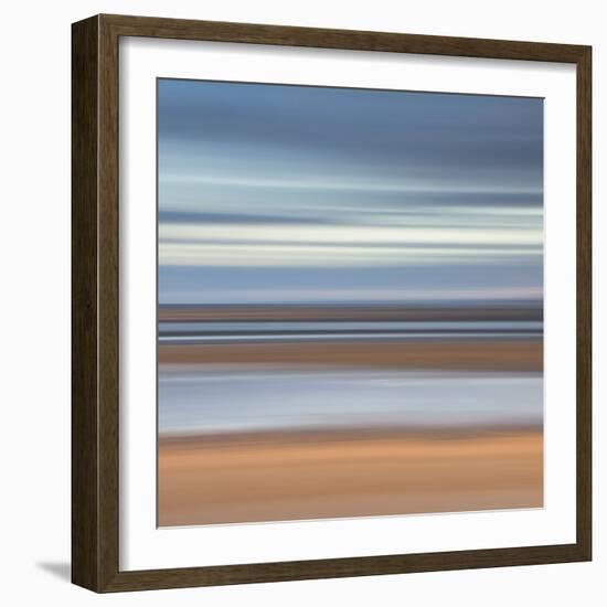 Abstract Image of the View from Alnmouth Beach to the North Sea, Alnmouth, England, UK-Lee Frost-Framed Photographic Print