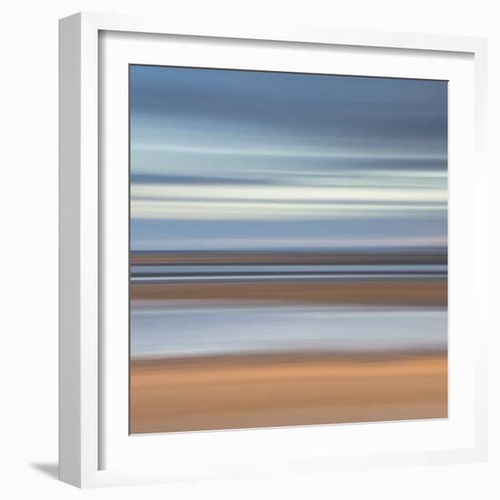 Abstract Image of the View from Alnmouth Beach to the North Sea, Alnmouth, England, UK-Lee Frost-Framed Photographic Print