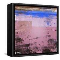 Abstract Indian Red and Blue-Emma Moore-Framed Stretched Canvas