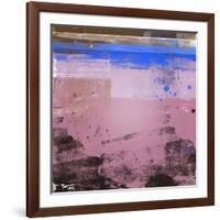 Abstract Indian Red and Blue-Emma Moore-Framed Art Print