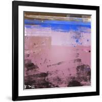 Abstract Indian Red and Blue-Emma Moore-Framed Art Print