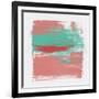 Abstract Indian Red and Emerald-Emma Moore-Framed Art Print