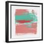 Abstract Indian Red and Emerald-Emma Moore-Framed Art Print