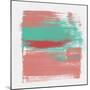 Abstract Indian Red and Emerald-Emma Moore-Mounted Art Print
