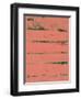 Abstract Indian Red and Green Study-Emma Moore-Framed Art Print