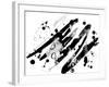 Abstract Ink Grunge Texture Vector on White Background-shooarts-Framed Art Print