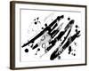 Abstract Ink Grunge Texture Vector on White Background-shooarts-Framed Art Print