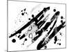 Abstract Ink Grunge Texture Vector on White Background-shooarts-Mounted Art Print