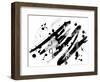 Abstract Ink Grunge Texture Vector on White Background-shooarts-Framed Art Print