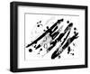 Abstract Ink Grunge Texture Vector on White Background-shooarts-Framed Art Print