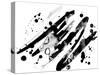 Abstract Ink Grunge Texture Vector on White Background-shooarts-Stretched Canvas