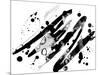 Abstract Ink Grunge Texture Vector on White Background-shooarts-Mounted Art Print