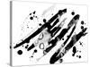 Abstract Ink Grunge Texture Vector on White Background-shooarts-Stretched Canvas