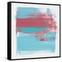 Abstract Light Blue and Cerise-Emma Moore-Framed Stretched Canvas