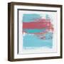 Abstract Light Blue and Cerise-Emma Moore-Framed Art Print