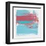 Abstract Light Blue and Cerise-Emma Moore-Framed Art Print