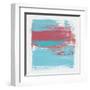 Abstract Light Blue and Cerise-Emma Moore-Framed Art Print