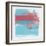 Abstract Light Blue and Cerise-Emma Moore-Framed Art Print