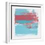 Abstract Light Blue and Cerise-Emma Moore-Framed Art Print