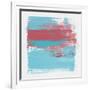 Abstract Light Blue and Cerise-Emma Moore-Framed Art Print