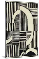 Abstract Linocut A-THE Studio-Mounted Giclee Print