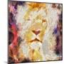 Abstract Lion Collage Painting-prawny-Mounted Art Print