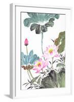 Abstract Lotus-Traditional Chinese Painting-aslysun-Framed Art Print