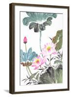 Abstract Lotus-Traditional Chinese Painting-aslysun-Framed Art Print