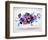 Abstract Loudspeakers-theromb-Framed Art Print