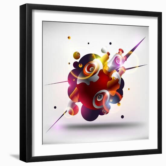 Abstract Loudspeakers-theromb-Framed Art Print