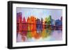 Abstract Manhattan-Brian Carter-Framed Art Print