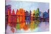 Abstract Manhattan-Brian Carter-Stretched Canvas
