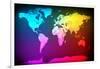 Abstract Map of the World-Michael Tompsett-Framed Art Print