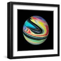 Abstract Marble Ball-Swedish Marble-Framed Art Print