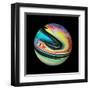 Abstract Marble Ball-Swedish Marble-Framed Art Print