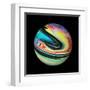 Abstract Marble Ball-Swedish Marble-Framed Art Print